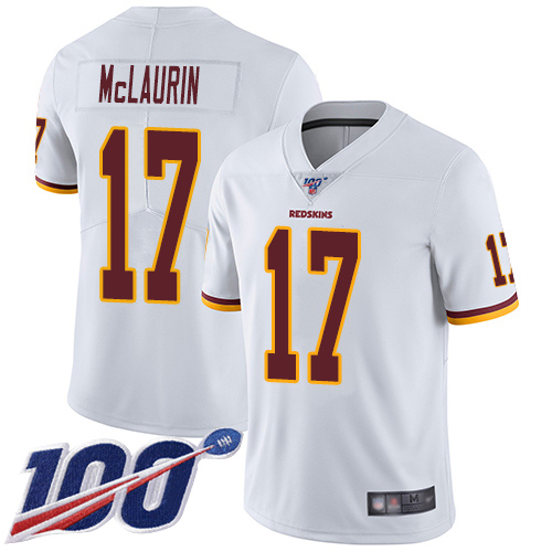 Washington Redskins Limited White Men Terry McLaurin Road Jersey NFL Football #17 100th Season